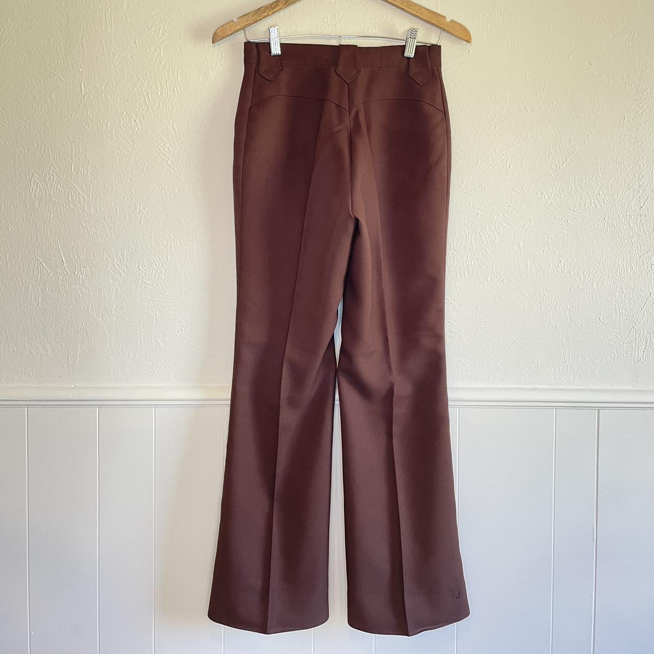 Vintage 70s Panhandle Slim Mocha Brown Polyester... - Depop