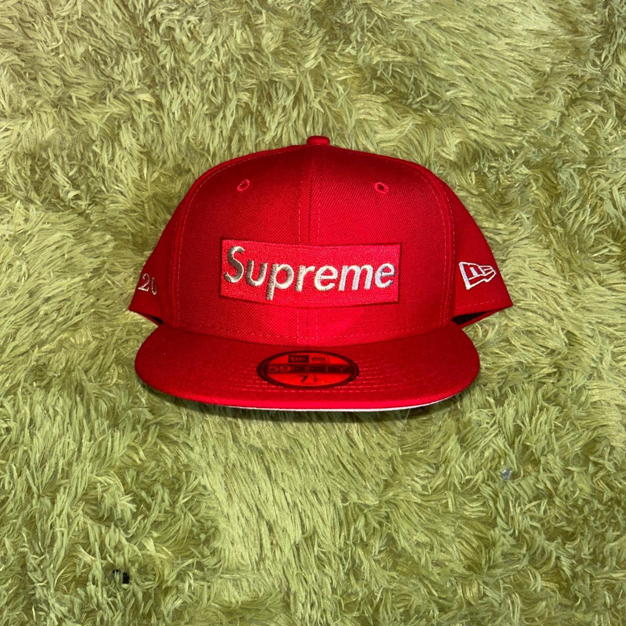 Supreme $1M Metallic Box Logo New Era size 7 1/2 - Depop