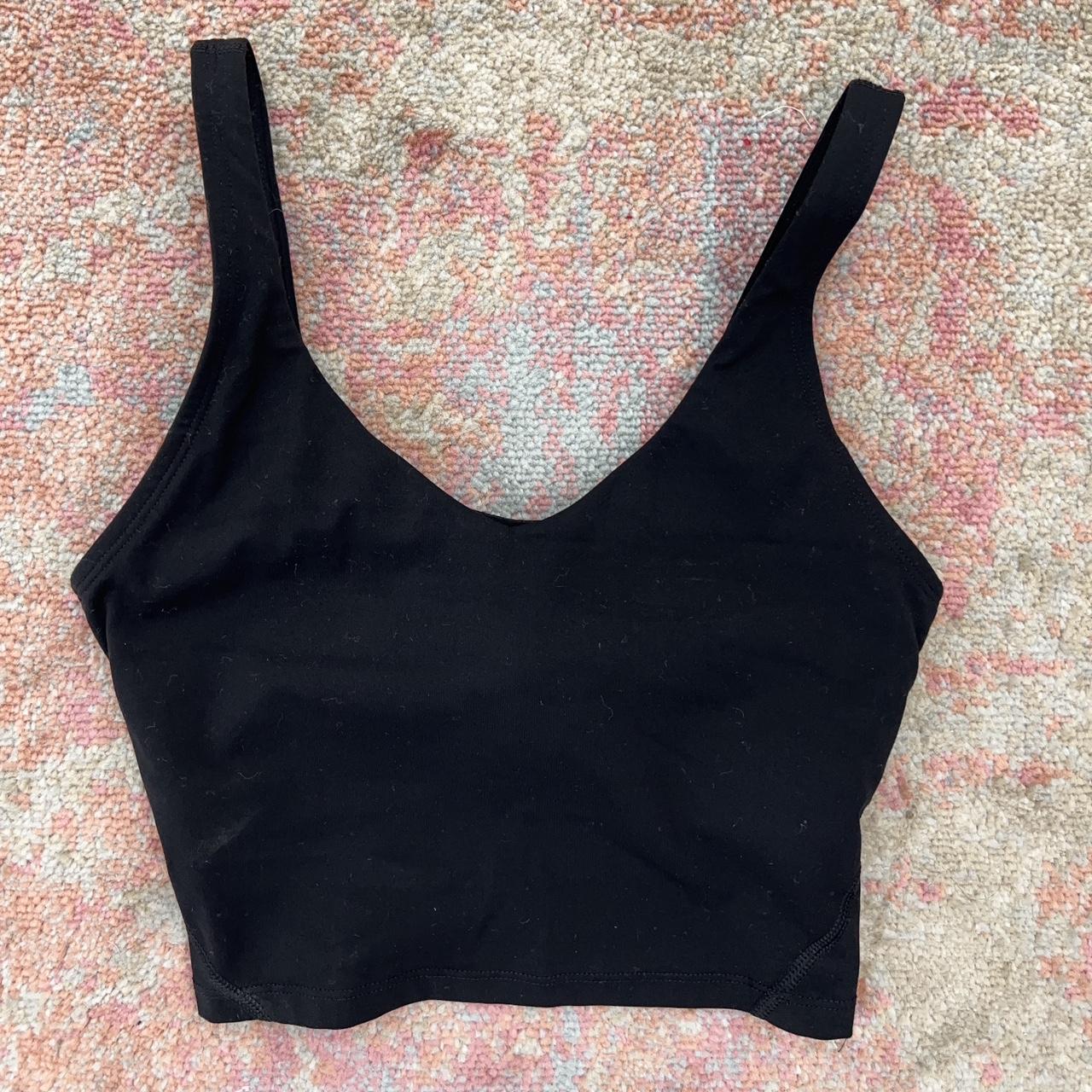 Black crop top with built in bra. Can’t remember... - Depop