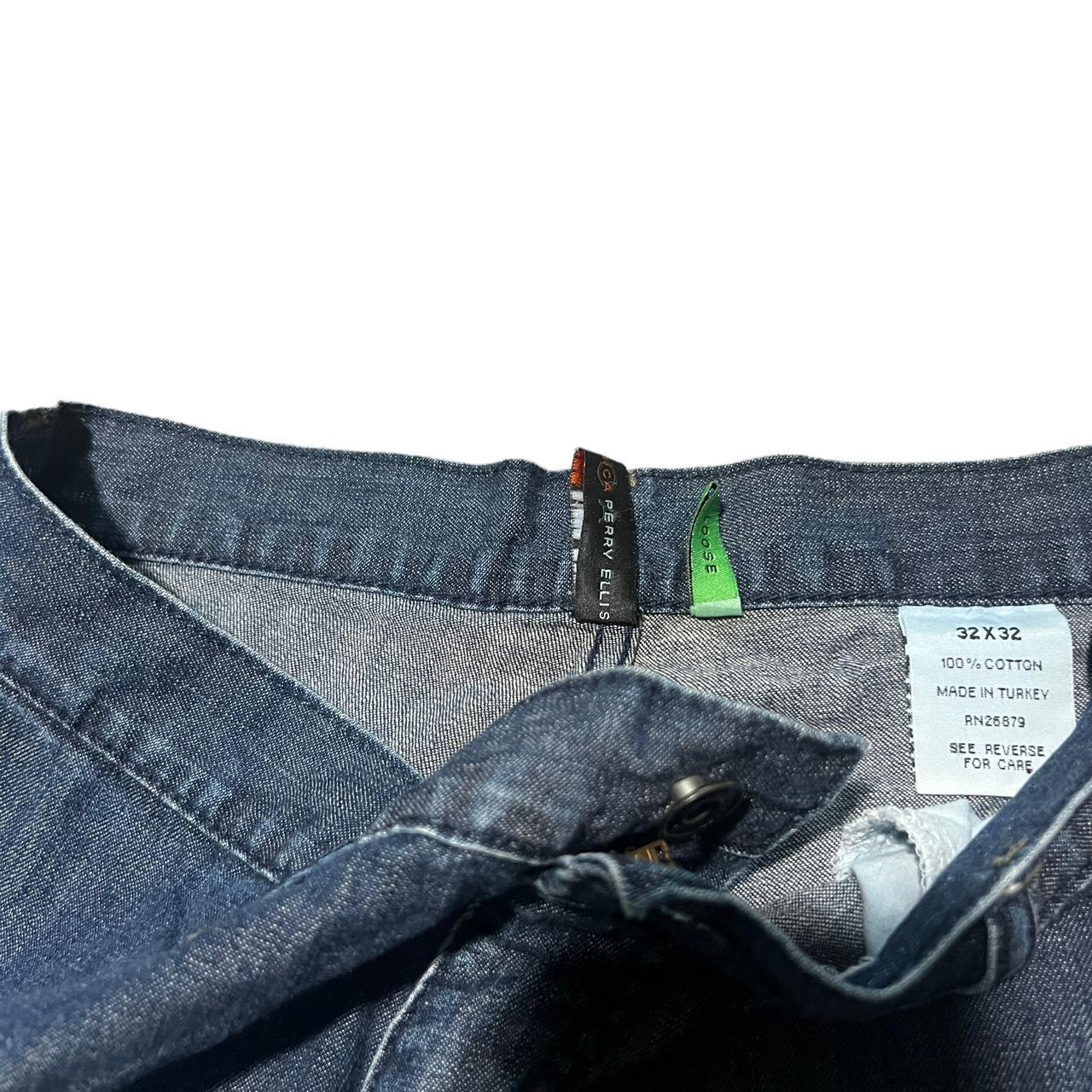 Loose Fit Perry Ellis Cargo Jeans condition: 9/10... - Depop