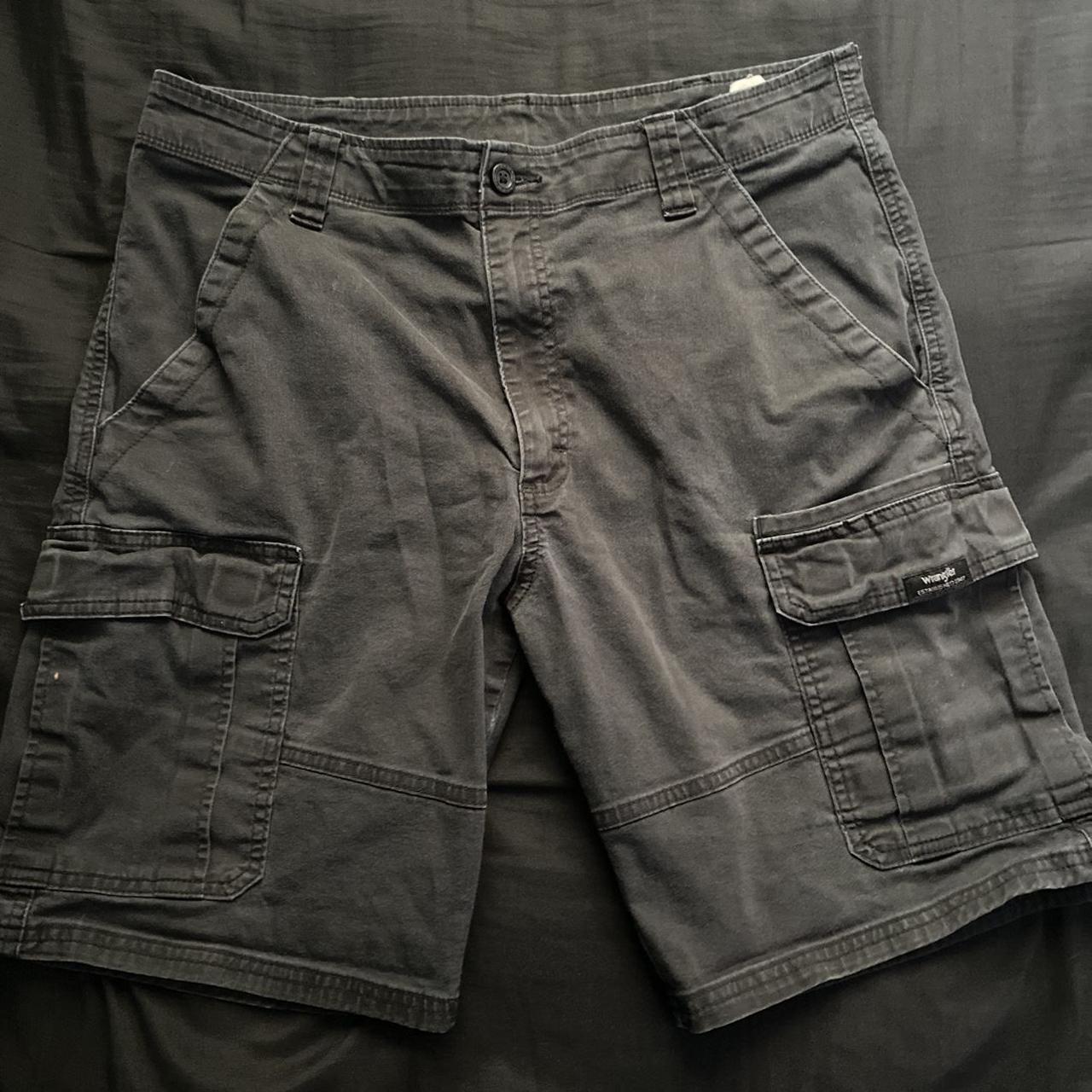 Wrangler cargo shorts ️ Some fading as shown L: 20in... - Depop