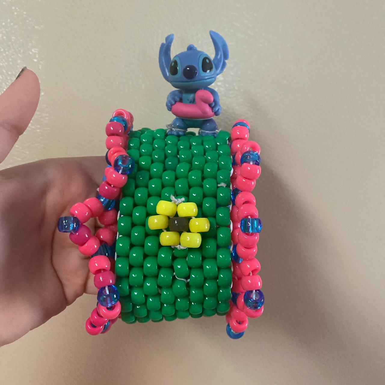 Stitch and flower rotating kandi cuff!! #kandi #rave... | Depop