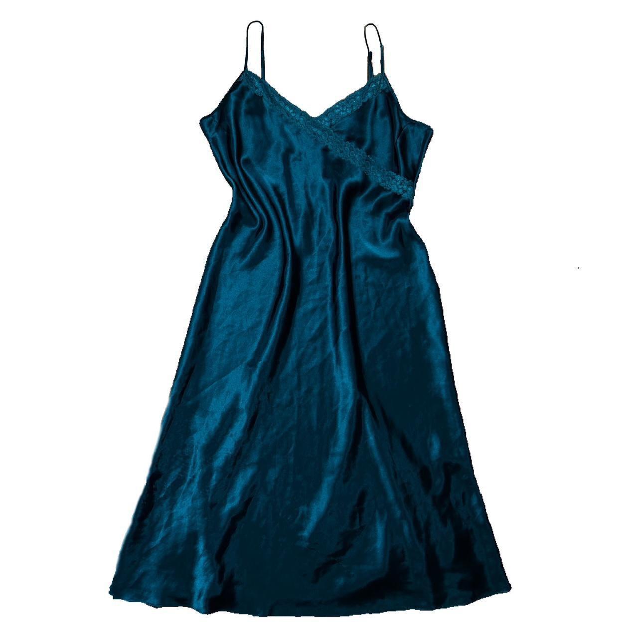 Women's Blue and Green Dress | Depop