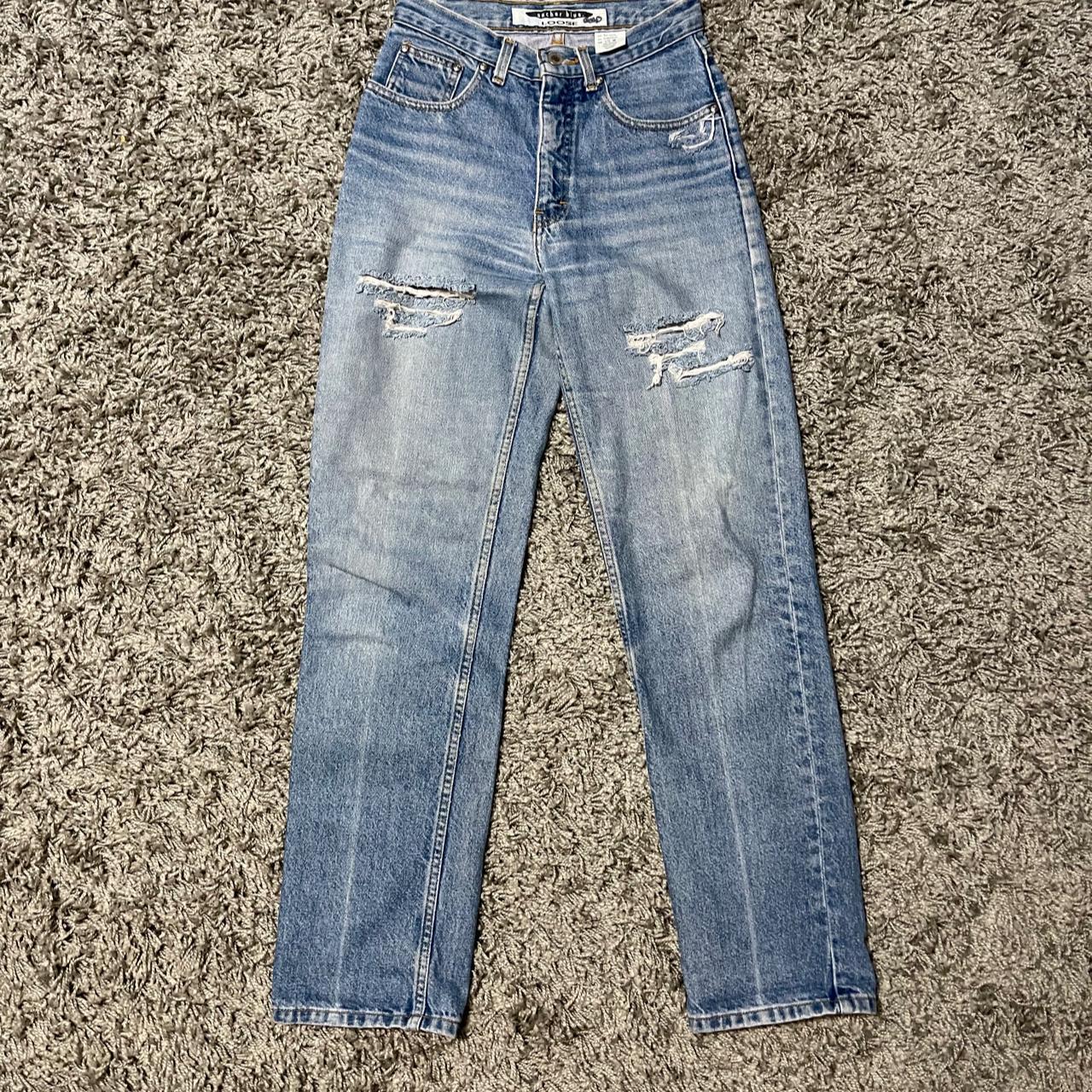 Y2K Anchor Blue Loose Style Jeans Size Depop