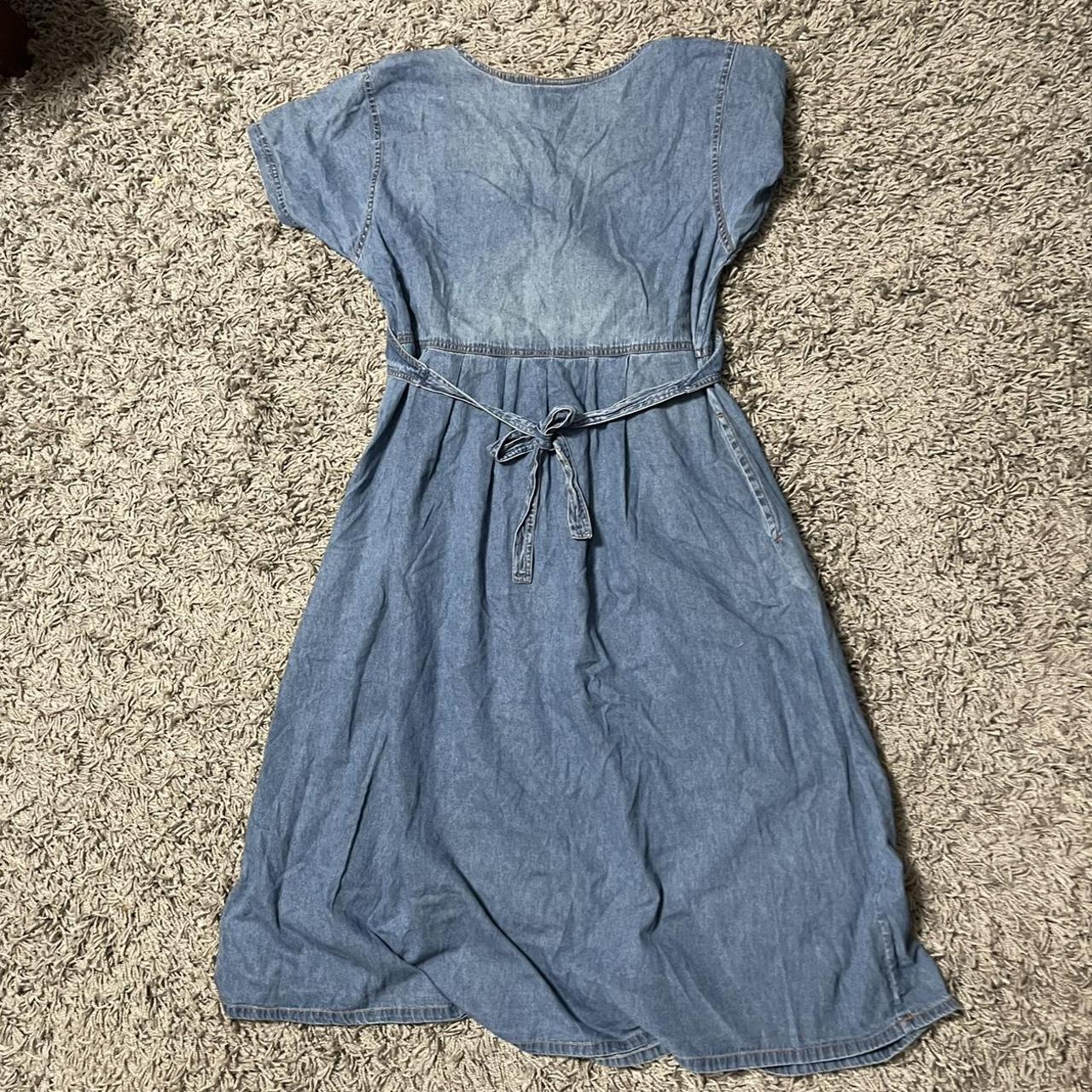 Faded Glory Women's Blue Dress | Depop