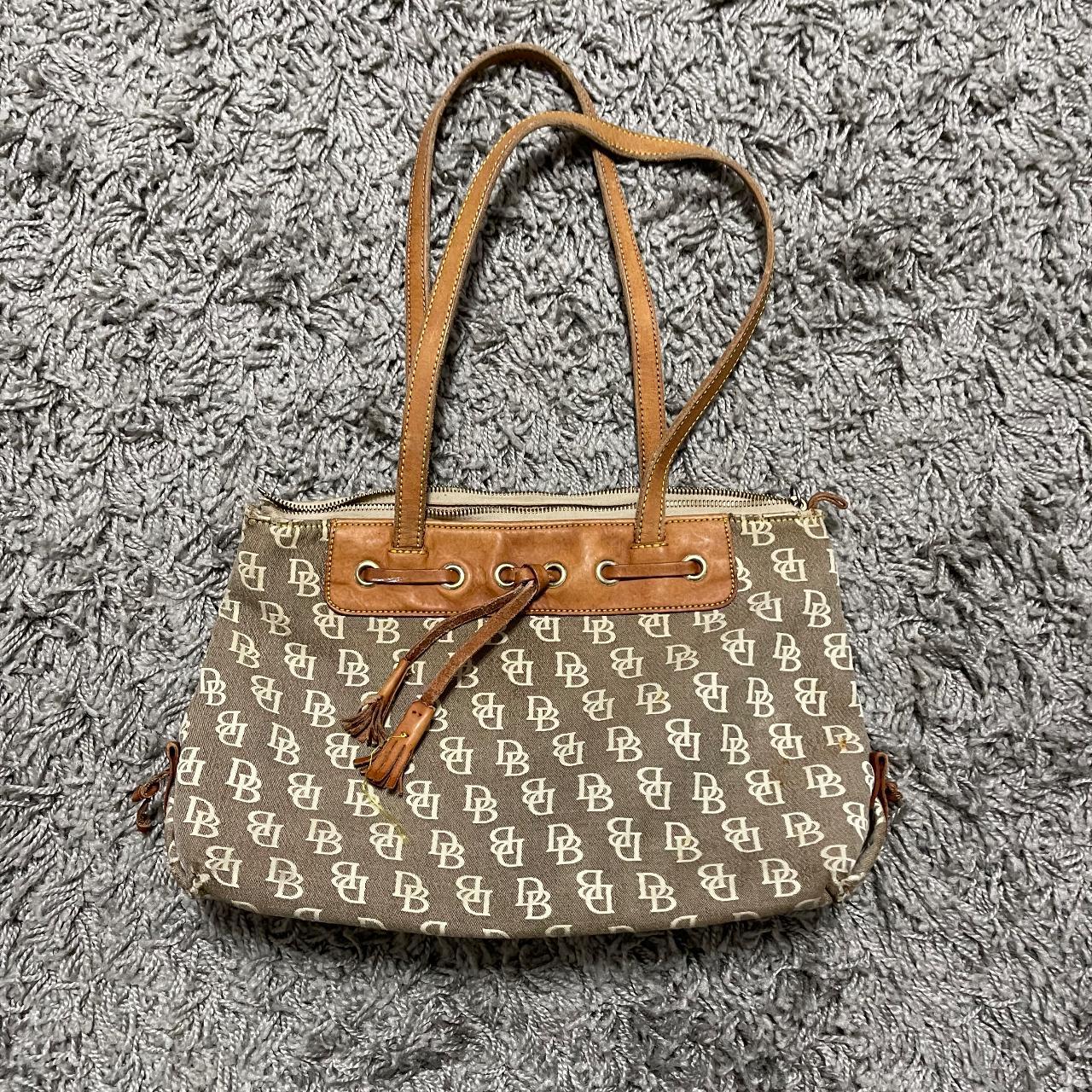 Dooney & Bourke Signature Vintage Brown Patterned - Depop