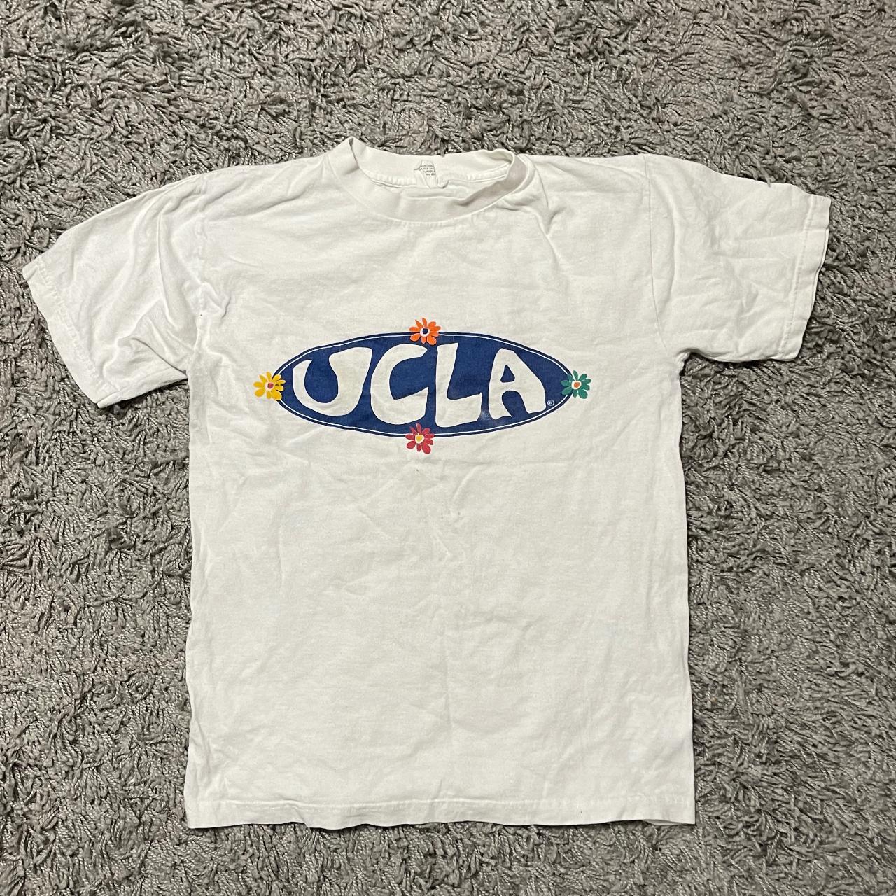 Vintage Ucla Flower Decal Tee Size S Made In Usa - Depop