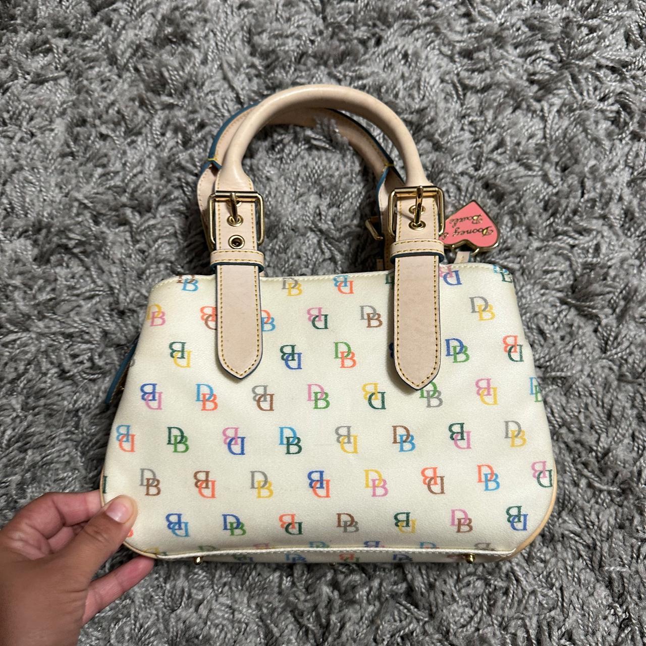 Y2K Iconic Dooney and Bourke White Monogram Small... Depop