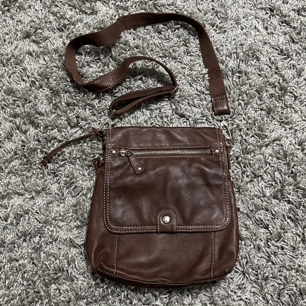 Fossil leather sling clearance bag