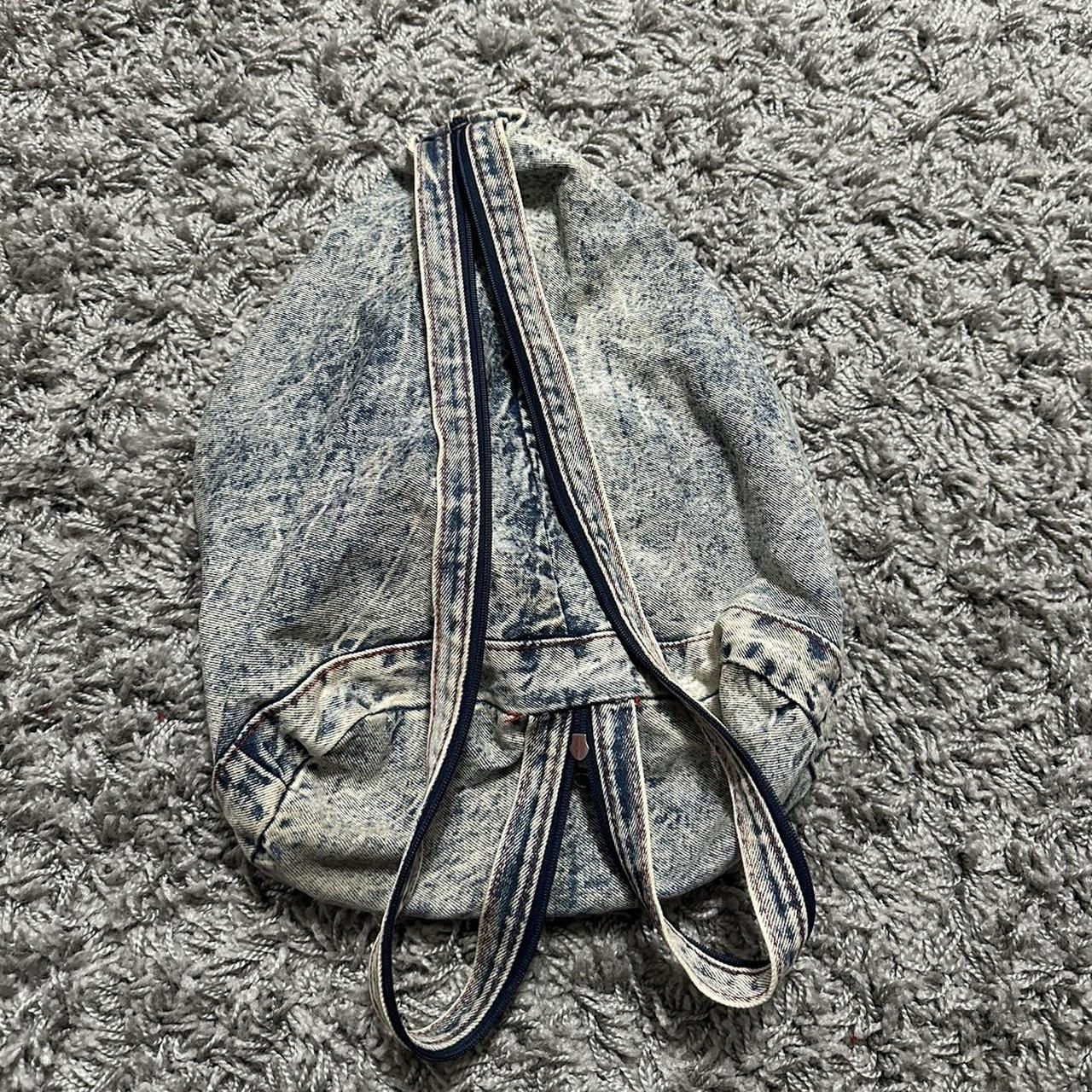 Insane 80s Acid Was Denim Backpack With Granola Girl... Depop