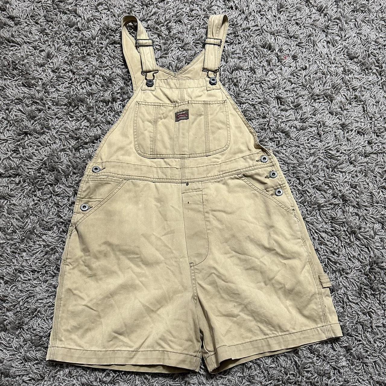 2000s Tan Union Bay Overalls Size L overalls... Depop