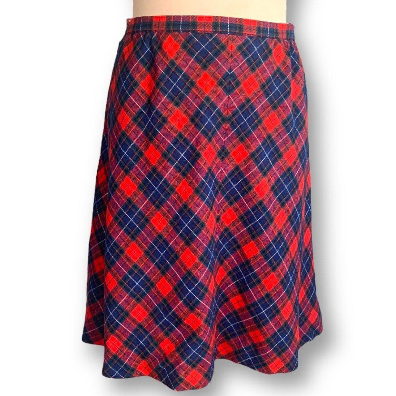 Plus size 2024 plaid skirt 70s