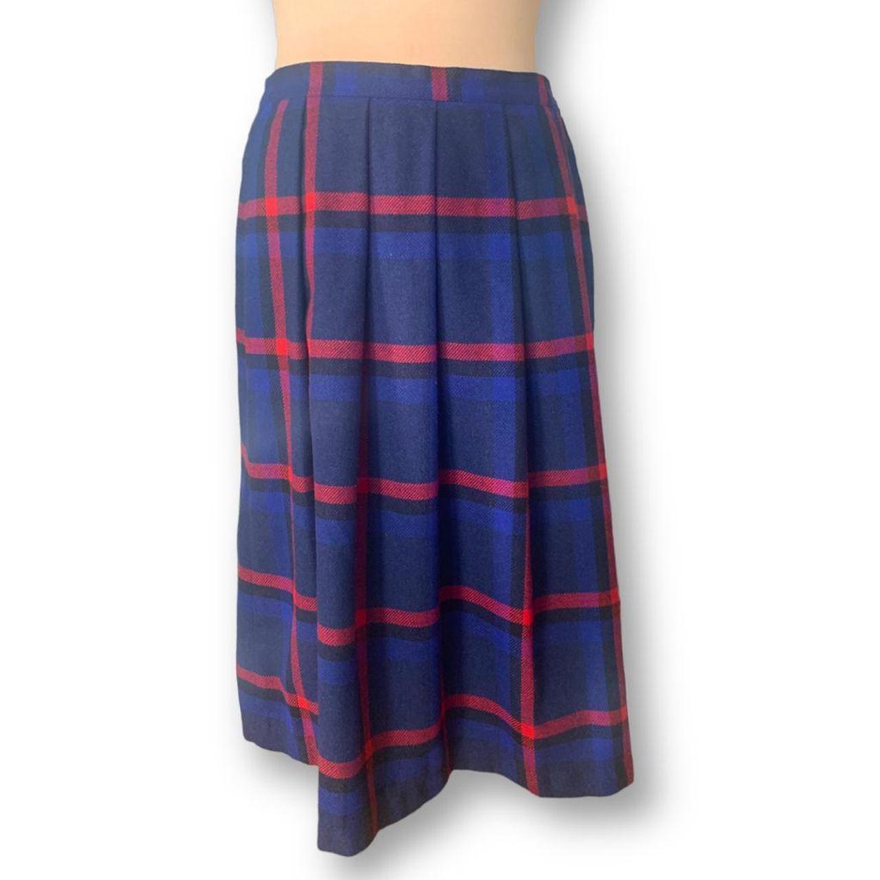 Women's Blue and Red Skirt | Depop