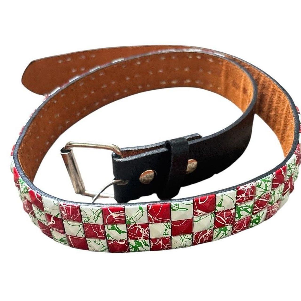 Source Unknown Men's Belt - Black/White – This pr… - image 1