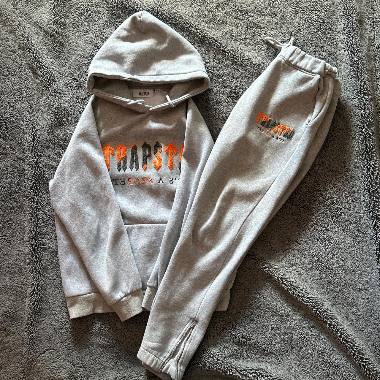 ▪️grey and orange trapstar tracksuit ▪️size Depop