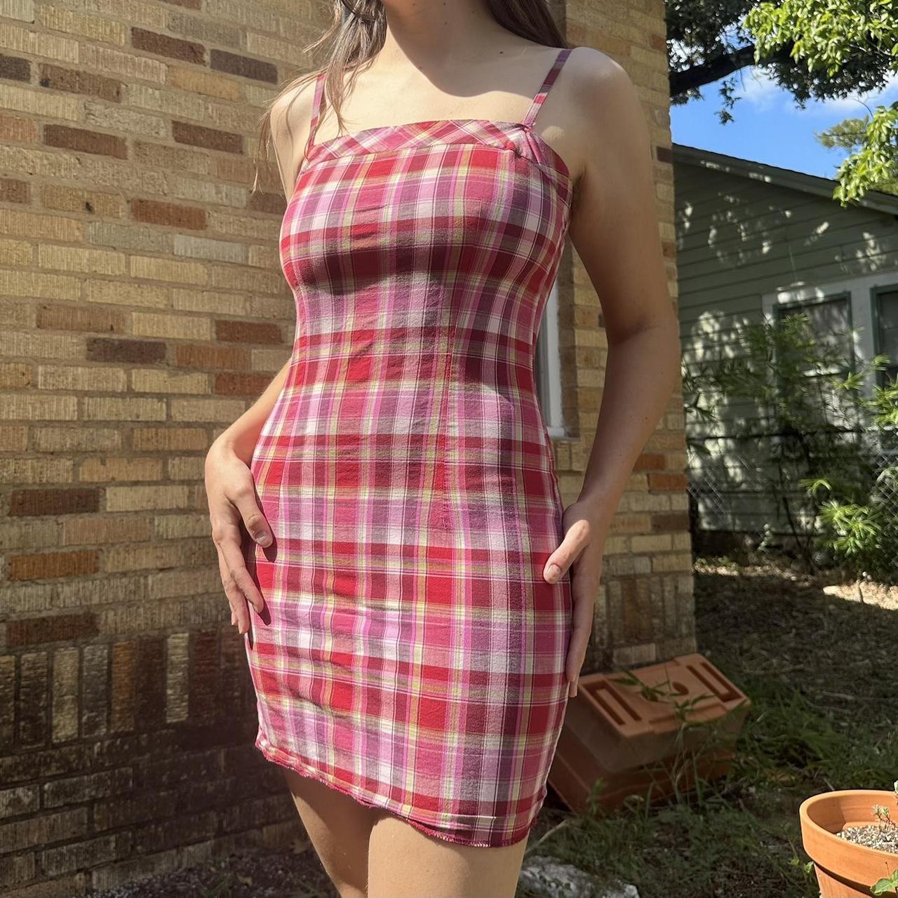 Red Plaid Clueless Outfit Pink Pink Preppy Plaid Mini Dress Giving