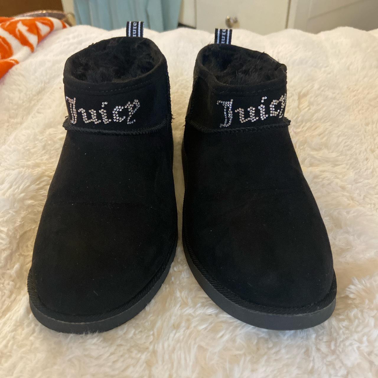 juicy couture, black ankle boots! worn a little but... - Depop