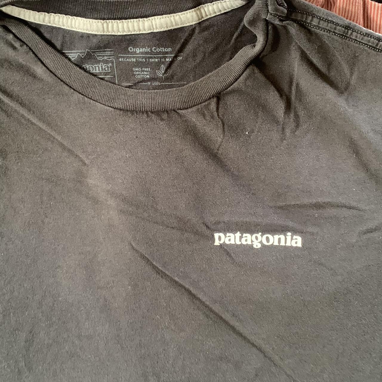 black Patagonia t-shirt staple black Patagonia... - Depop