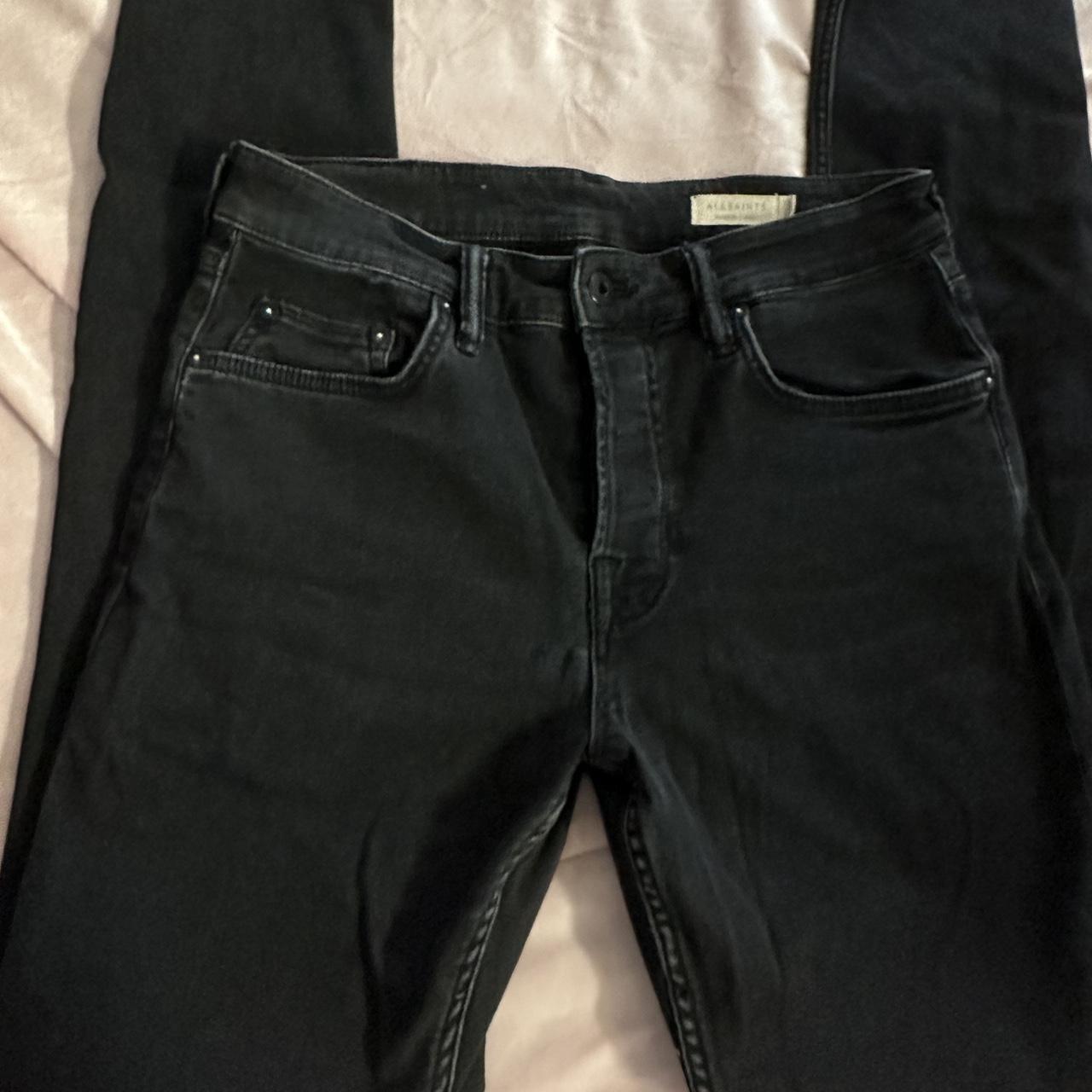 All saints black skinny jeans! Size 32 - Depop