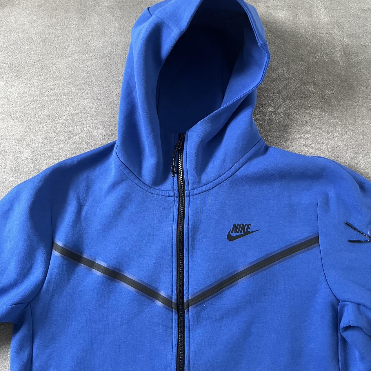 Nike Royal Blue Tech Fleece Full Tracksuit Hoodie... - Depop