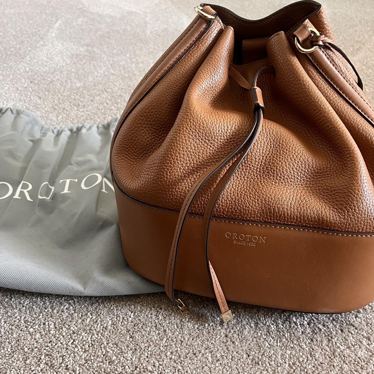 Oroton brown barrel bag, Only used a couple
