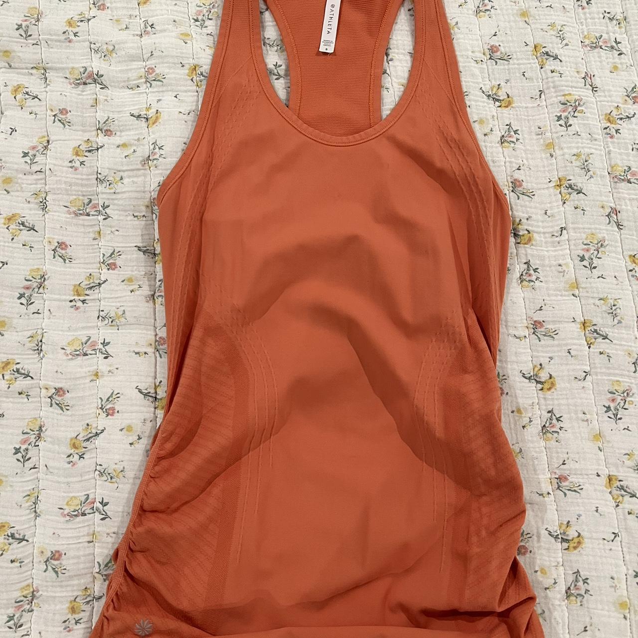 Athleta Women's Orange Vest Depop