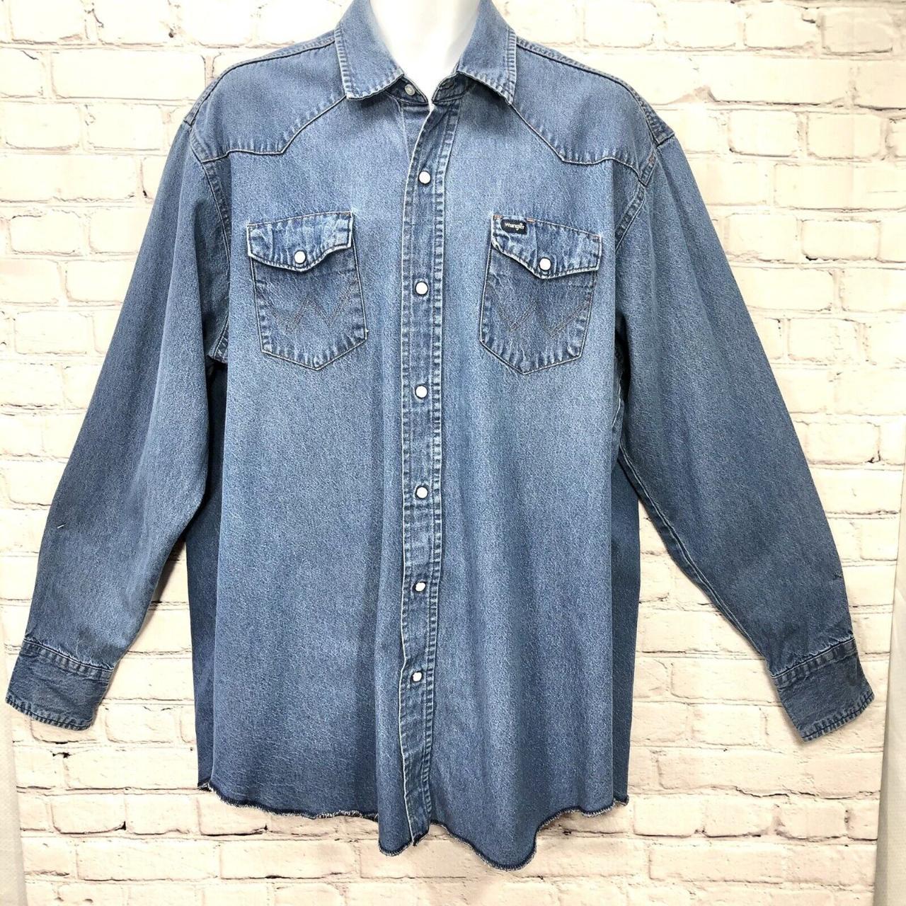 Wrangler Men's Blue Shirt | Depop