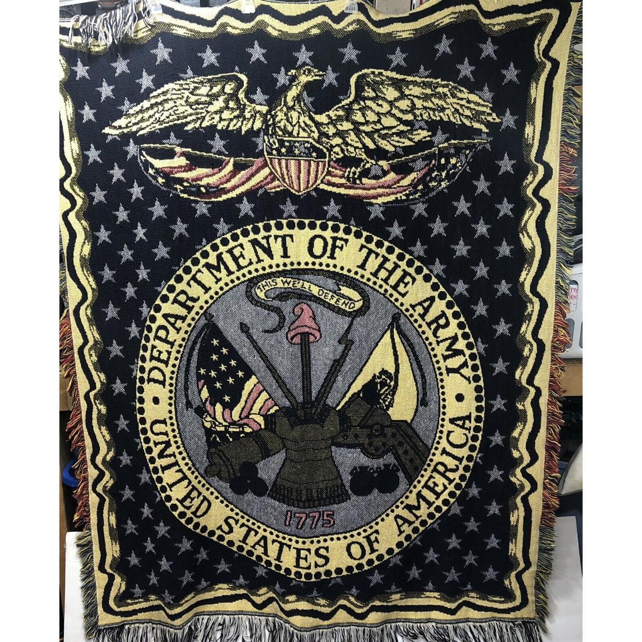 United States Army Woven Blanket Throw Afghan... - Depop