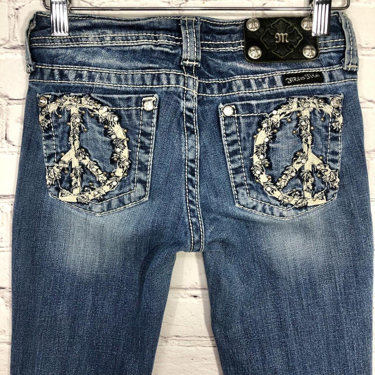 Girls Miss Me Bootcut Stretch Bling Rhinestone Denim Depop 5989