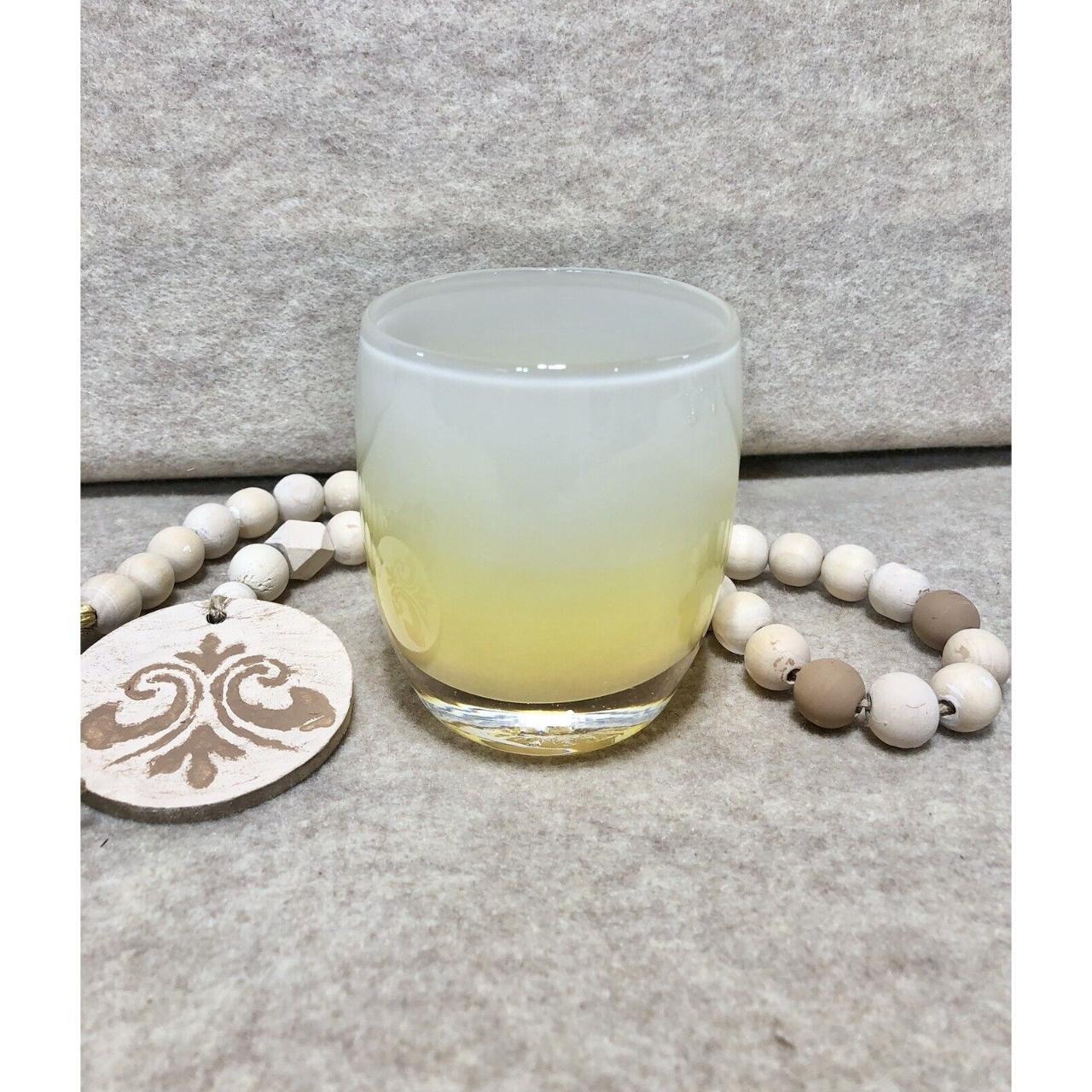 This beautiful glass candle holder from glassybaby... Depop