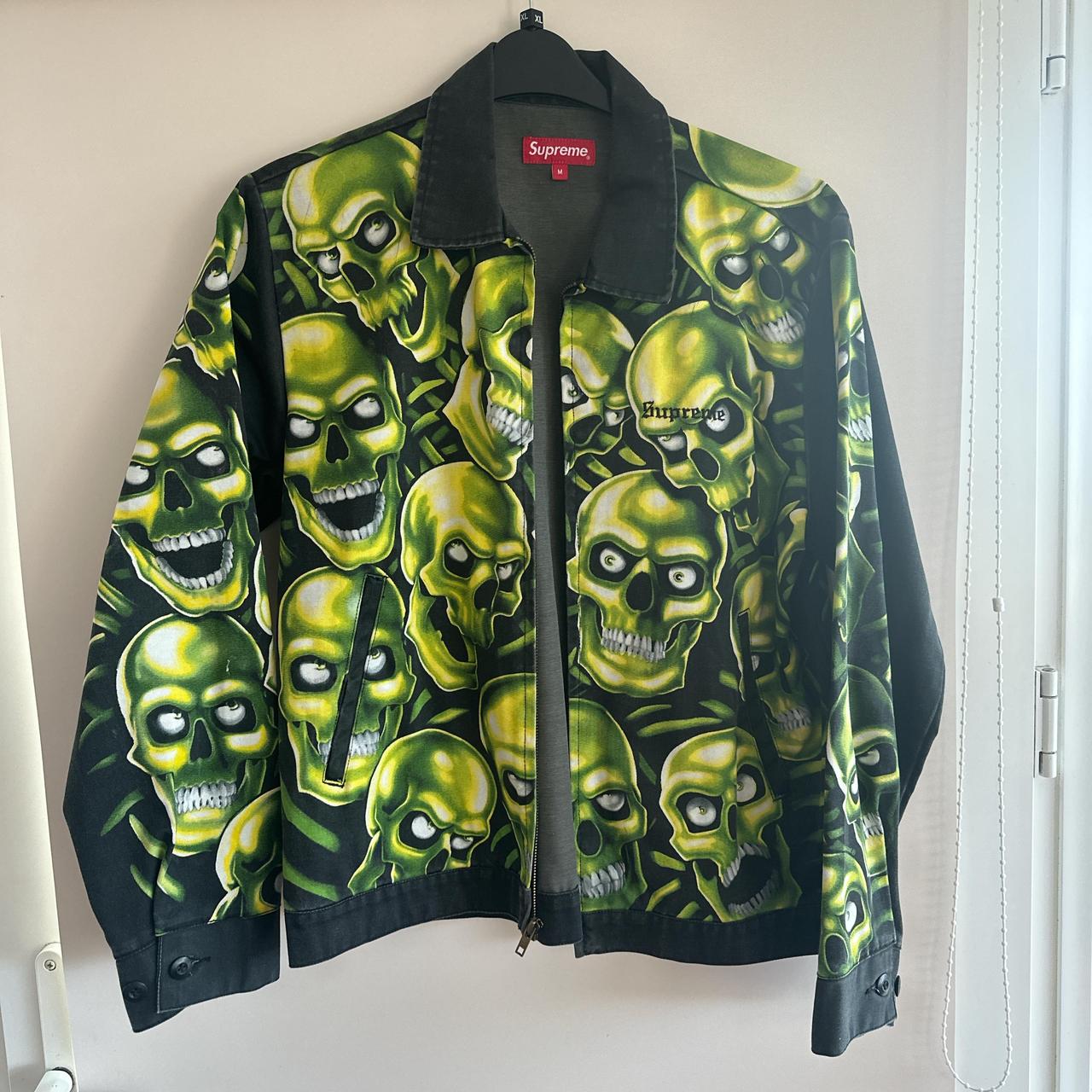 Supreme skull pile denim jacket Great piece, hardly | Depop