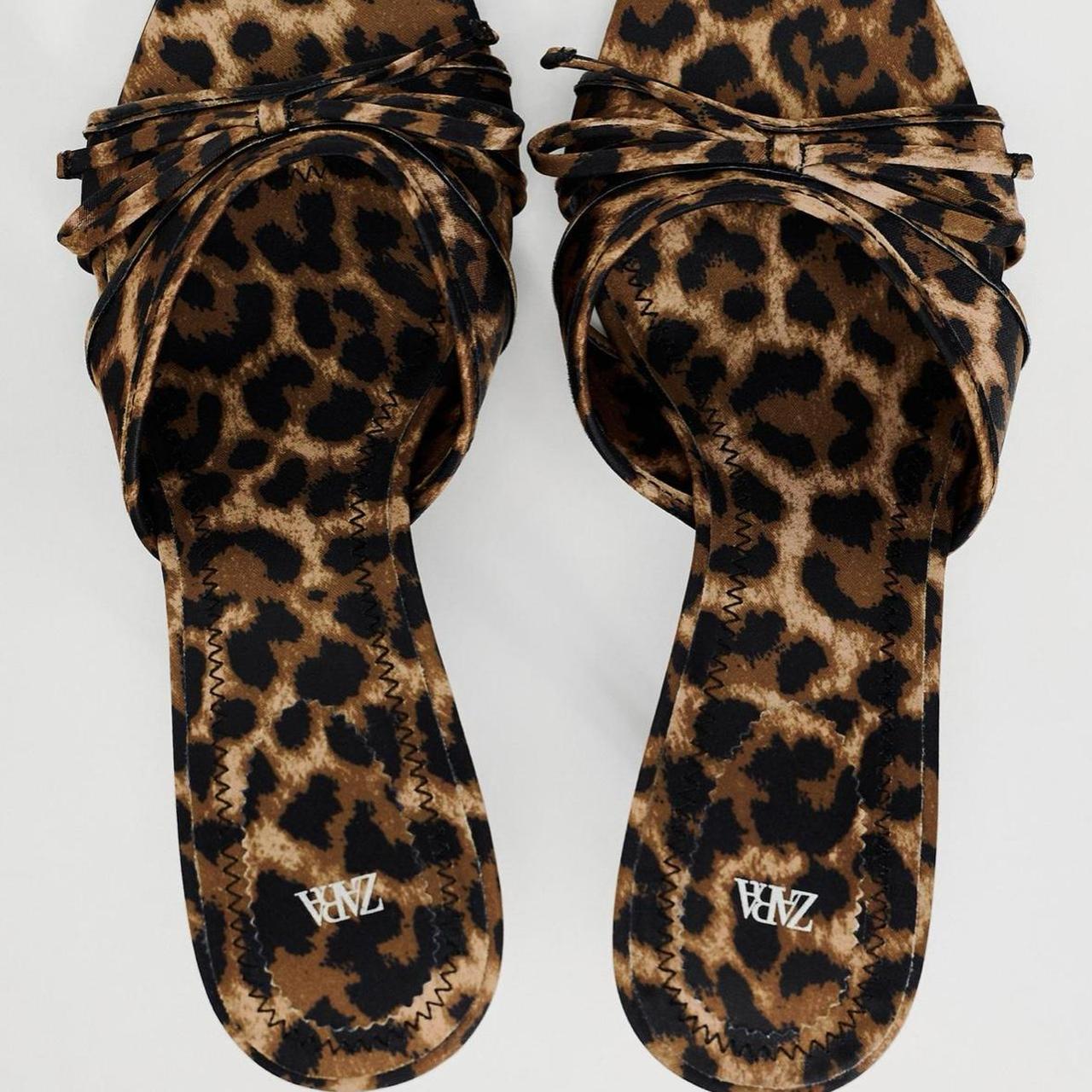 Cheetah heeled mules best sale