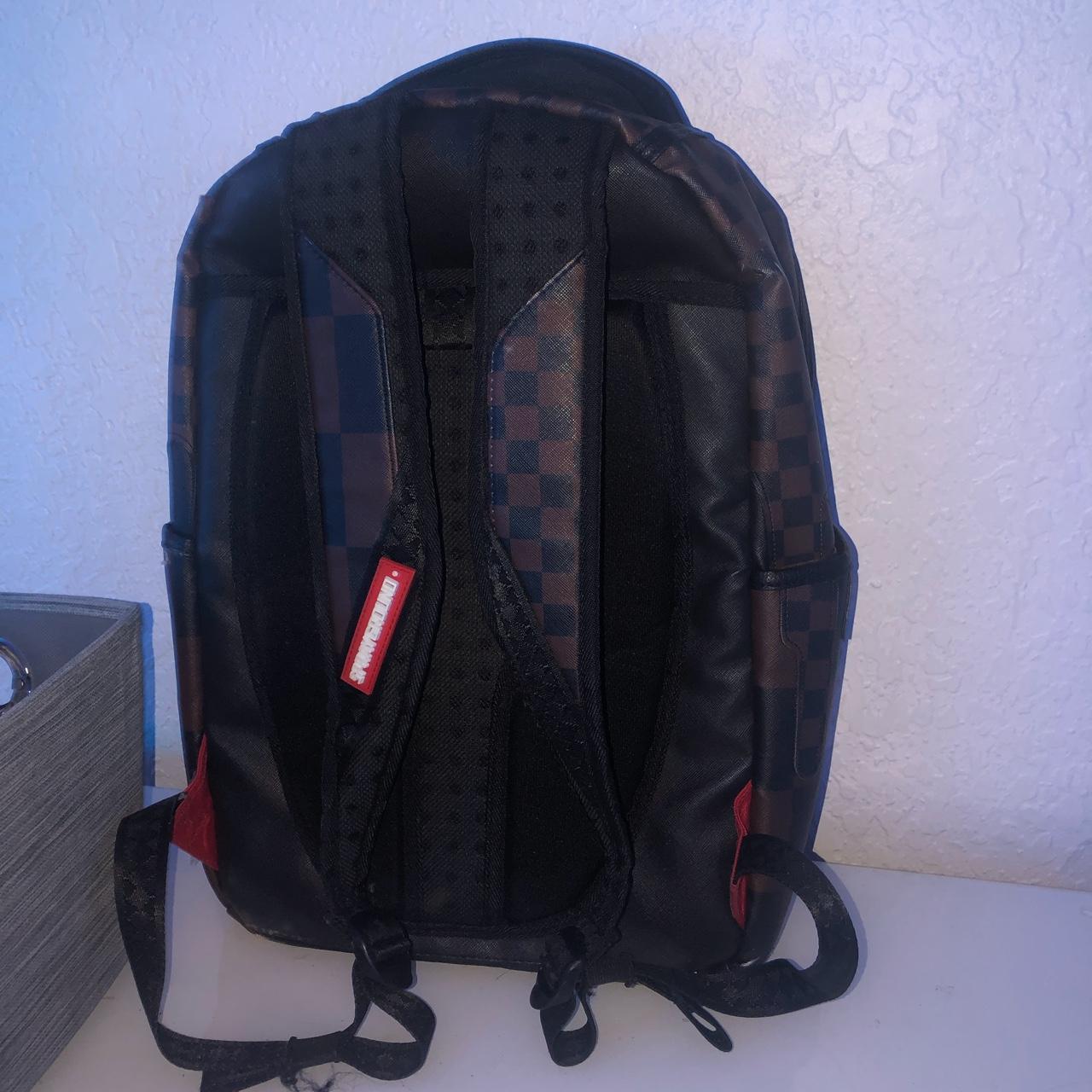 Sprayground Brown and Red Laptopcasesbag Depop