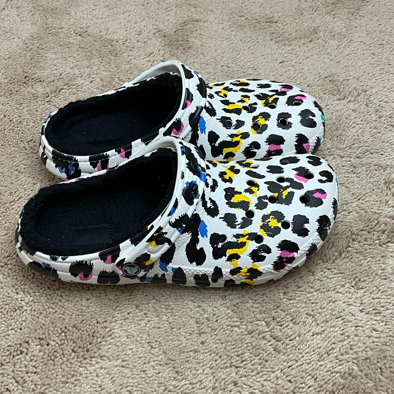 Fur discount cheetah crocs