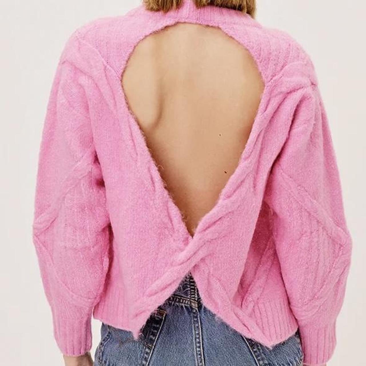 For Love And Lemons Carly Backless Pink Jumper Worn Depop