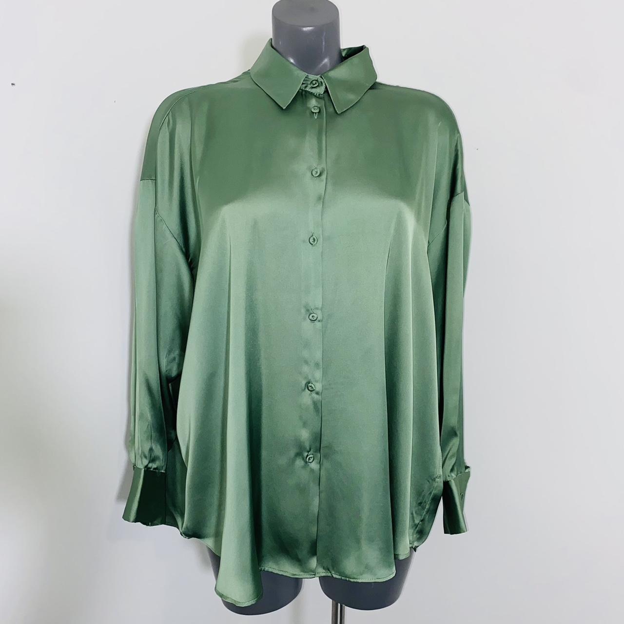 Zara Women's Green Shirt | Depop