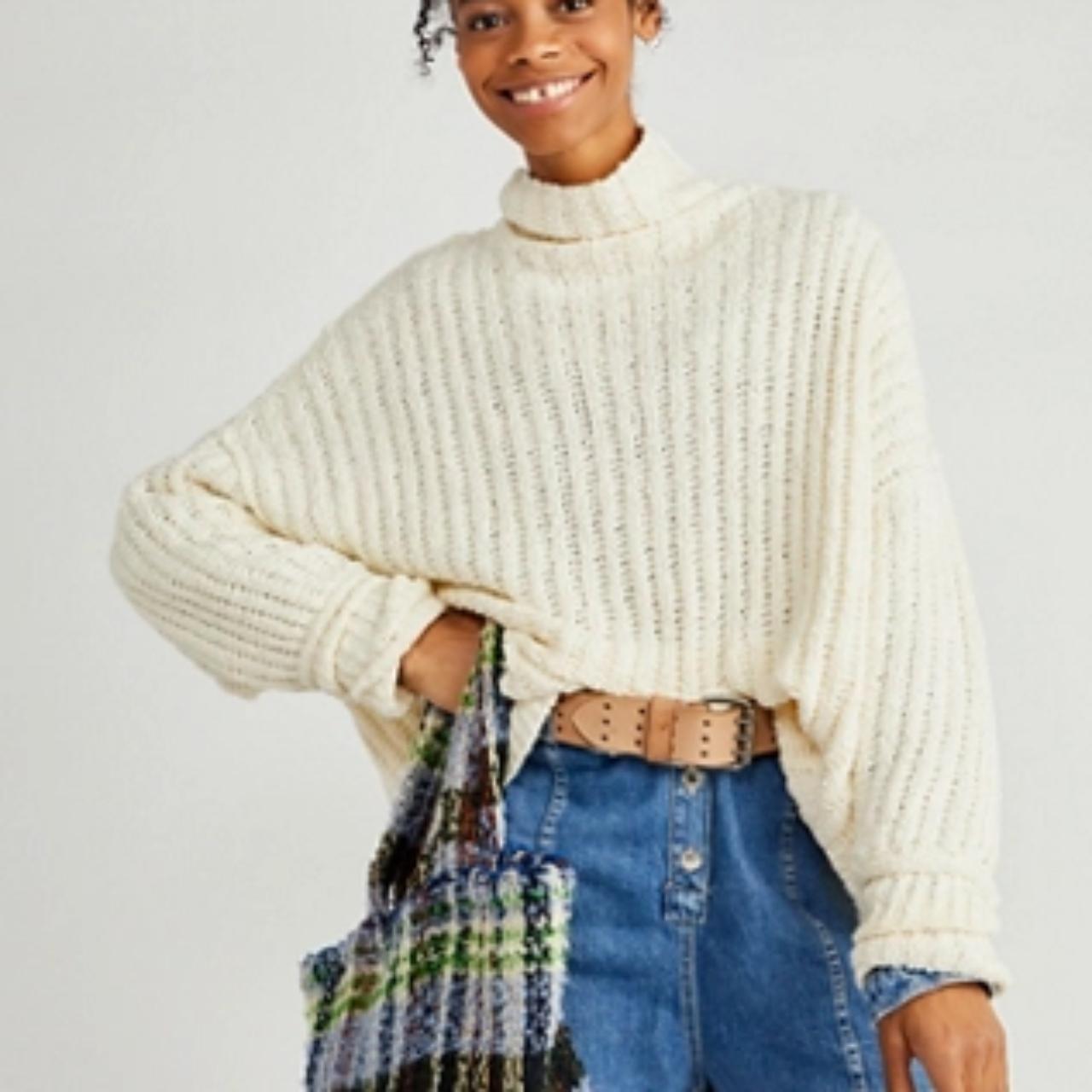 Free people outlet fluffy fox sweater