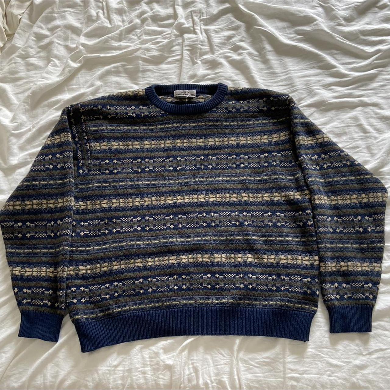 90s men's sweater vintage eddie bauer knit sweater... - Depop