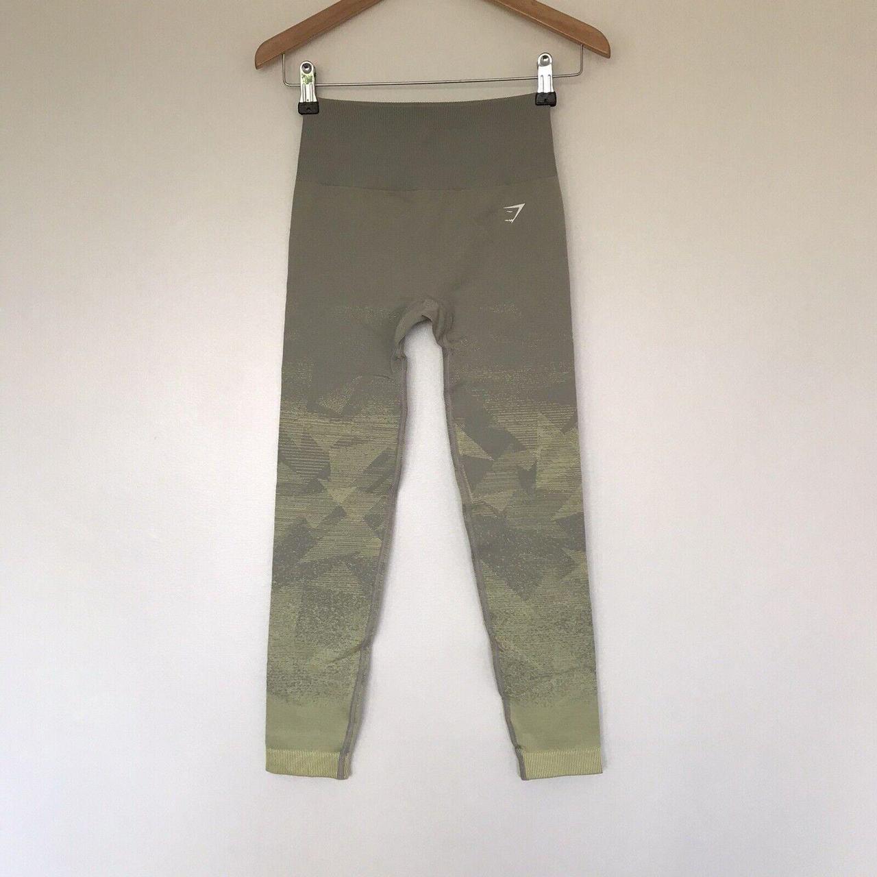 Brand new gymshark camo leggings in green in XS - Depop