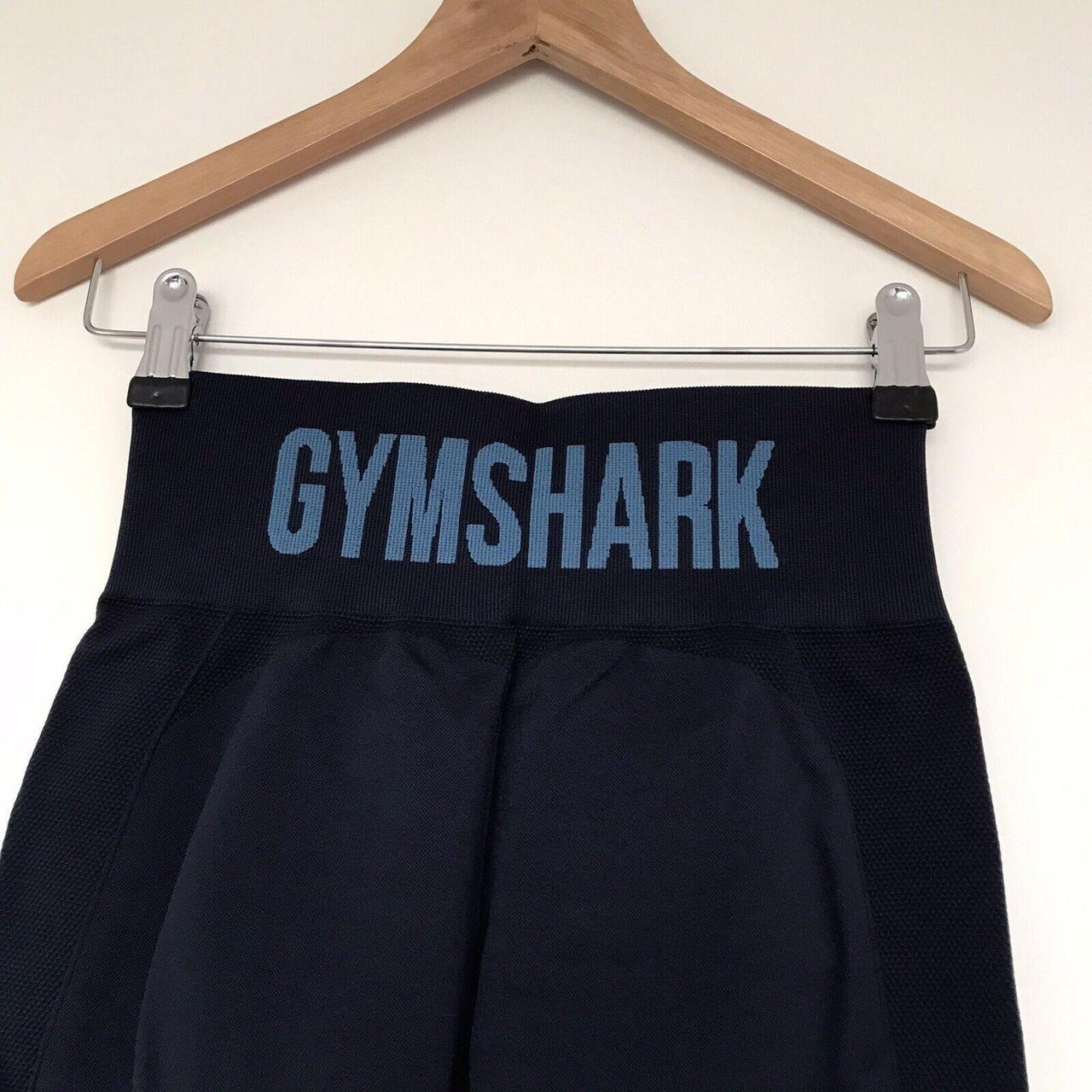 Gymshark Womens Blue Flex High Waisted Cycling Short - Depop