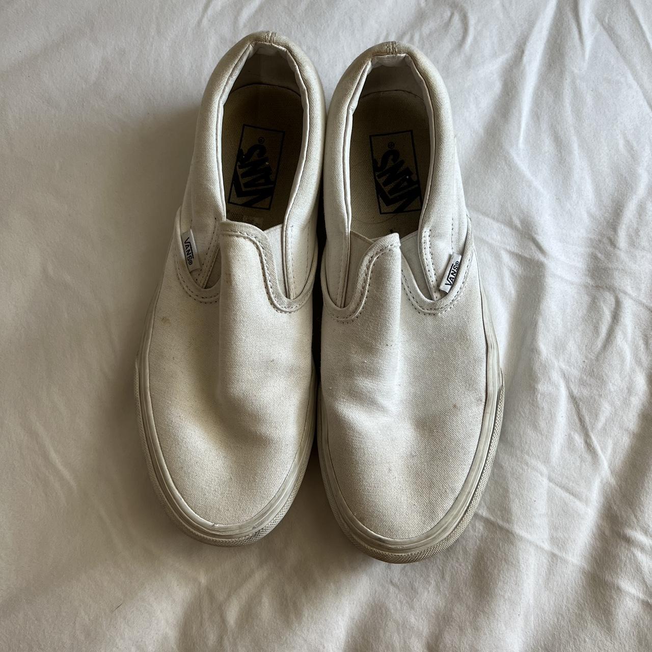 How to clean my hot sale white slip on vans