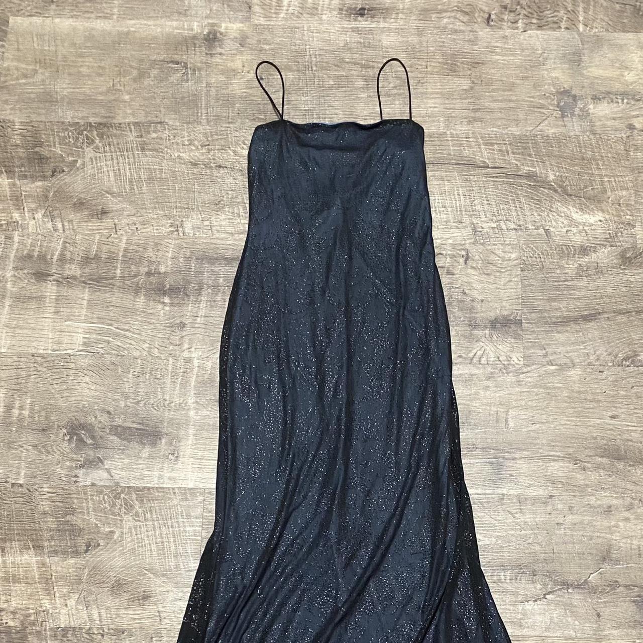 90s navy maxi prom dress ‼️although the close up... - Depop