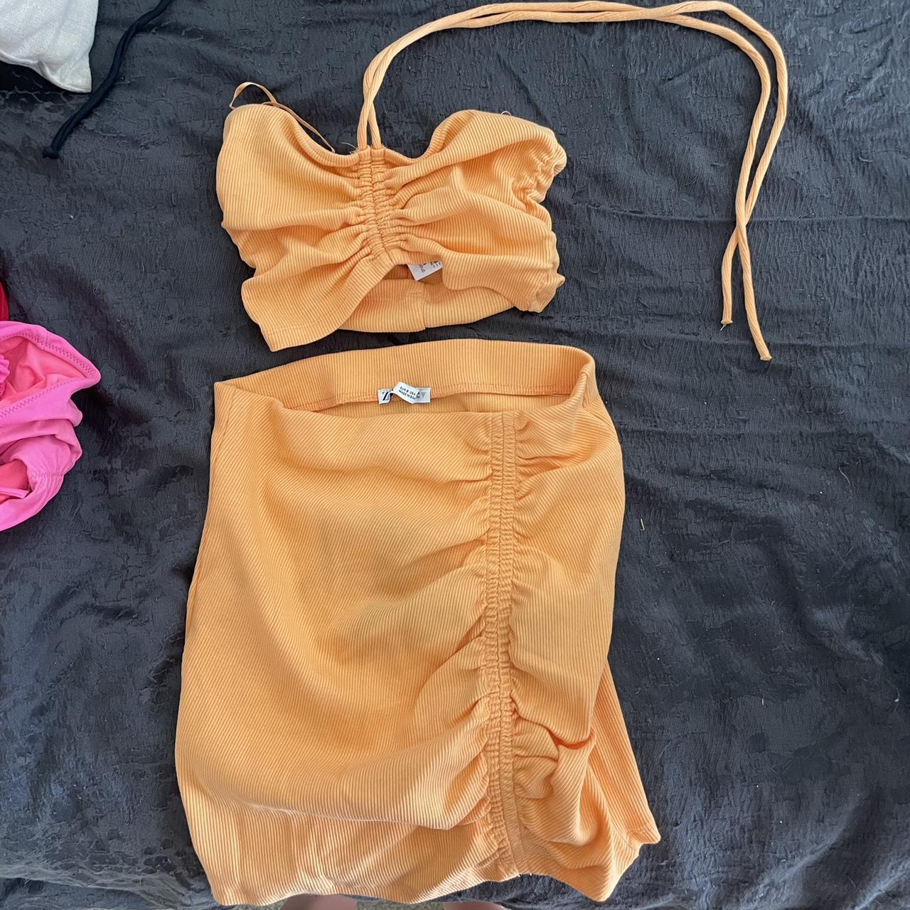 Zara matching set. Peach color and worn once! Depop