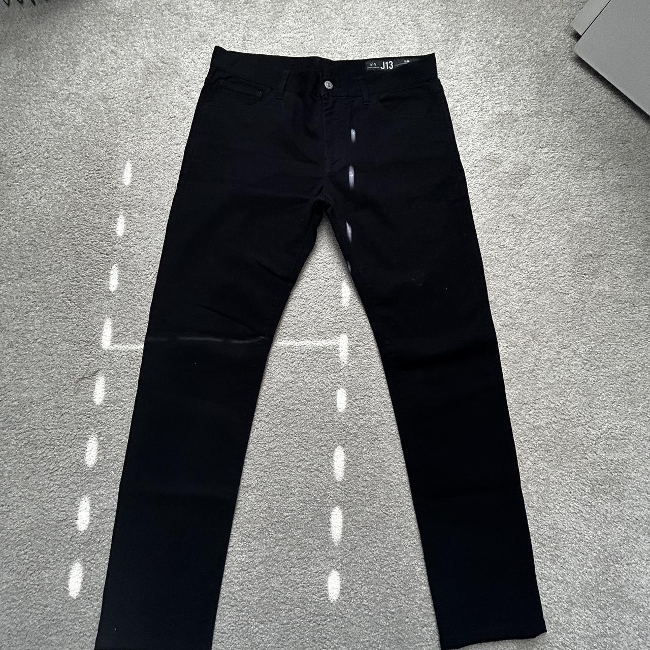 Armani Exchange Men's Black Jeans Depop
