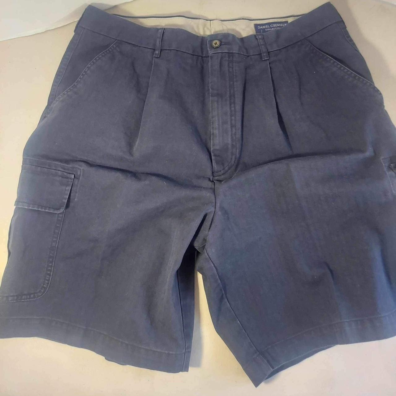 Daniel Cremieux Faded Blue Grey Men's Cargo Shorts... - Depop