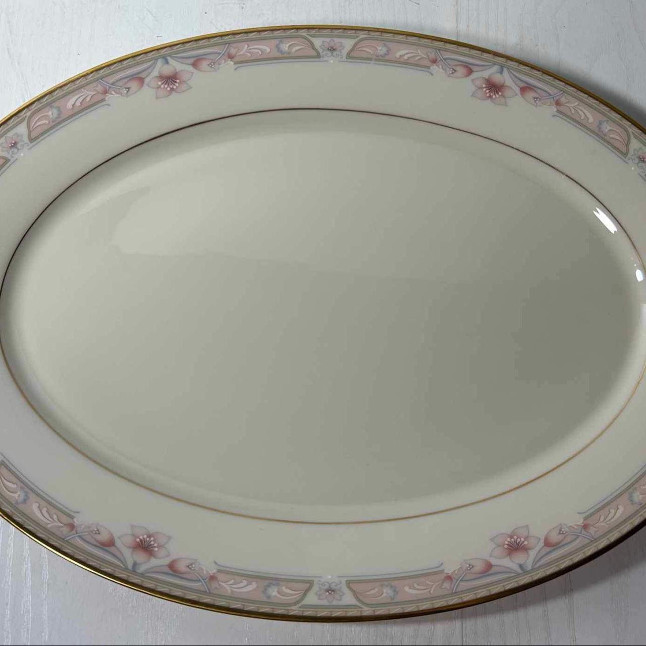 Lenox Bellaire Oval Serving Platter Dish Pink... Depop