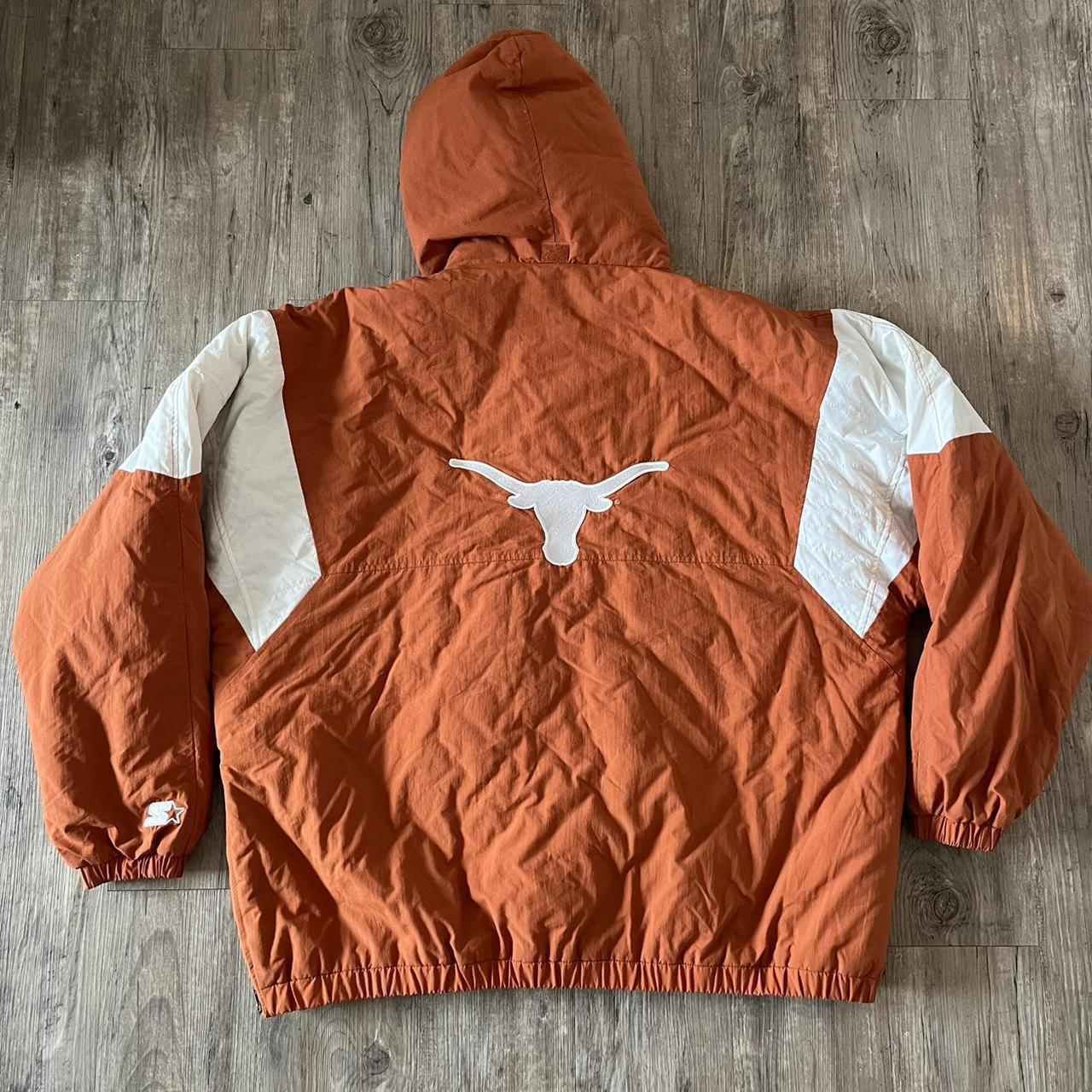 Starter Texas Longhorns Puffer Jacket Used but in... Depop