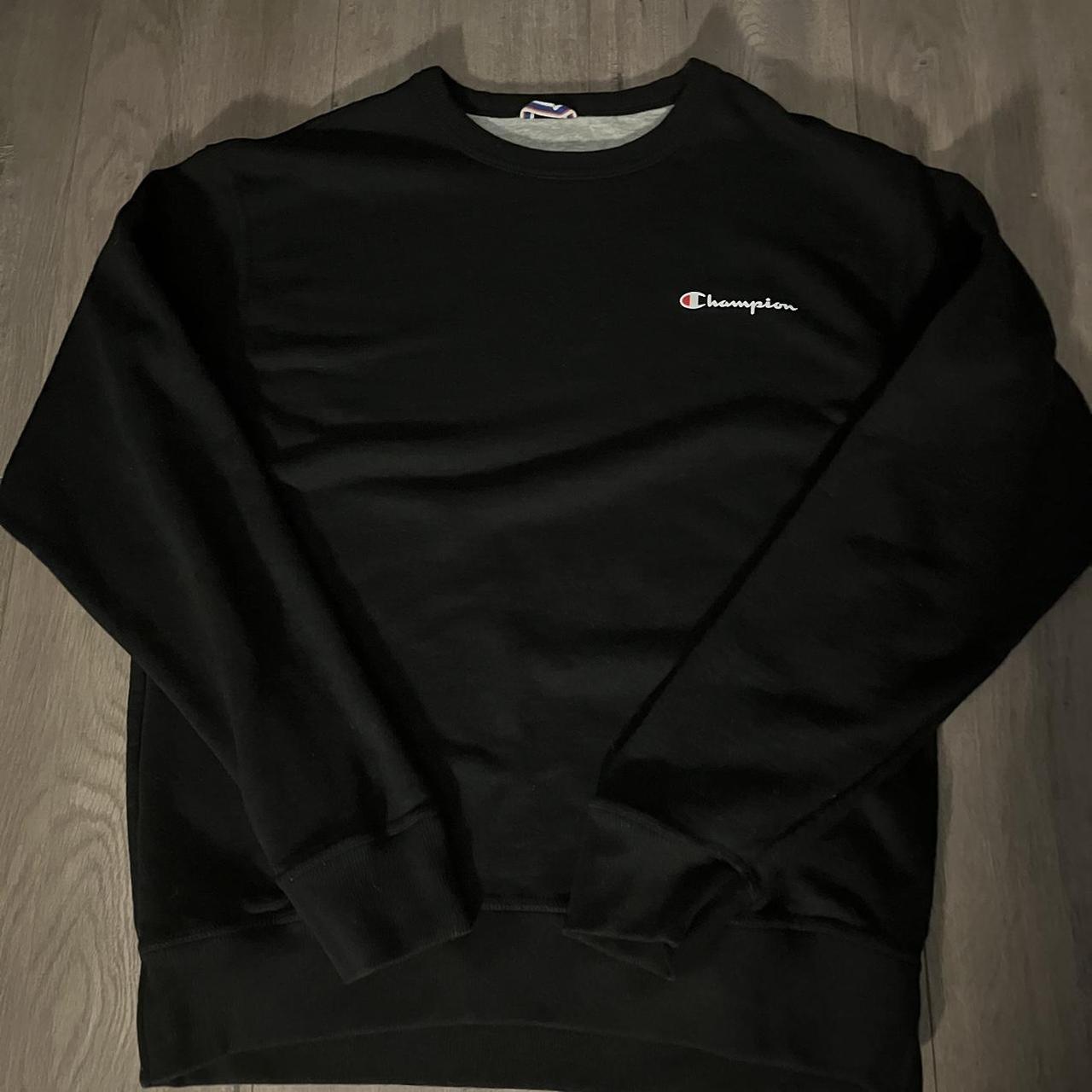 black champion crewneck sweater size medium good... - Depop