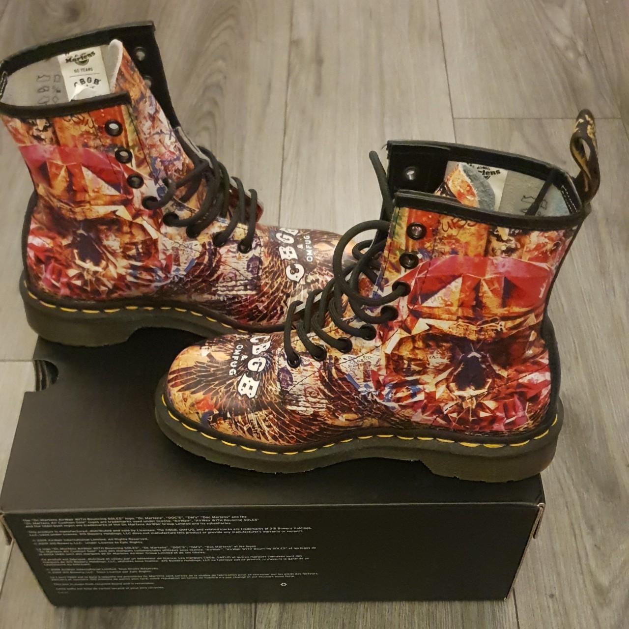 RARE Dr Doc Martens x CBGB Omfug skull 1460 8 eye... - Depop