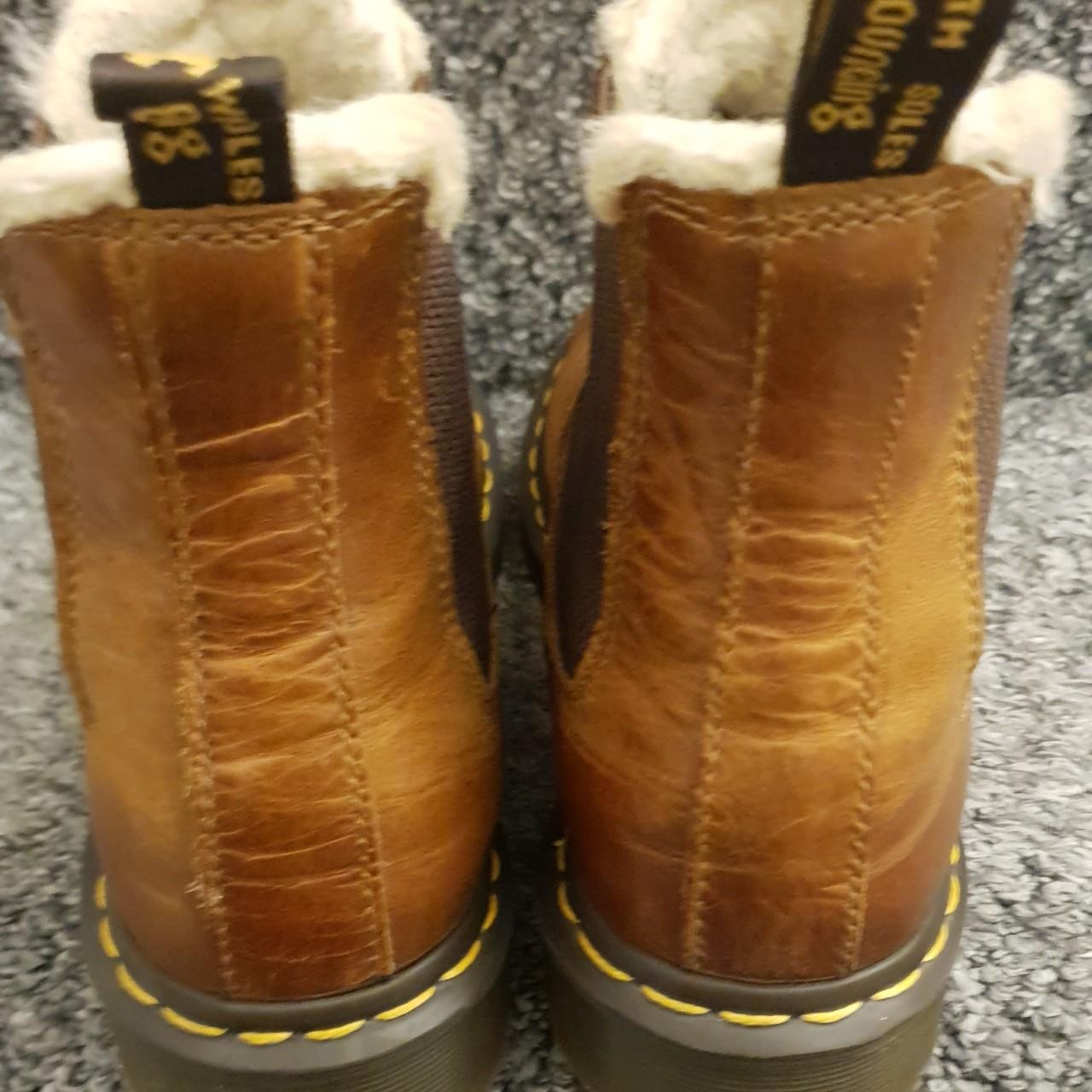 Dr Martens 2976 Leonore Faux Fur Lined Butterscotch... Depop